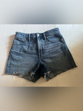 Madewell Distressed Dark Blue Denim Jean Shorts